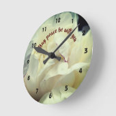 Moge er vrede zijn met jullie Peony-Inspirerend  Ronde Klok (Hoek)