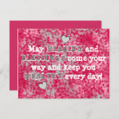 Moge GENEZING en ZEGENINGEN uw weg komen Roze Briefkaart (Voorkant / Achterkant)