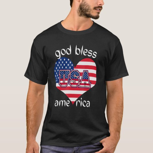 Moge God Amerika in deze harde dagen binden T-shirt (Voorkant)
