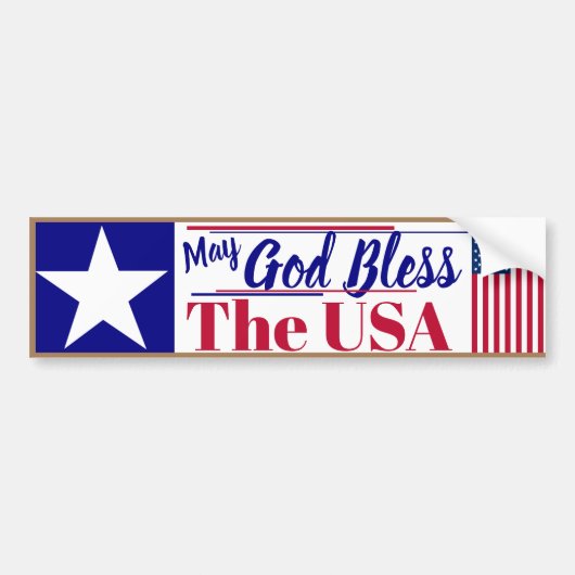 Moge God Bless de Amerikaanse Bumpersticker (Voorkant)