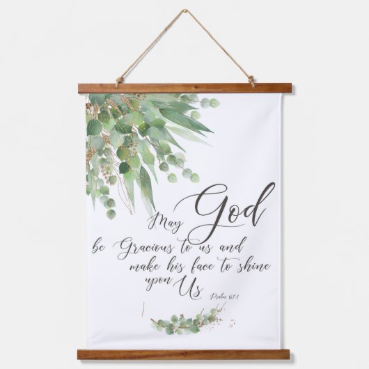 Moge God grijze, groene en gouden bladeren zijn Hangend Wandkleed (Voorkant)