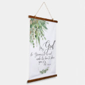 Moge God grijze, groene en gouden bladeren zijn Hangend Wandkleed (Gebogen)