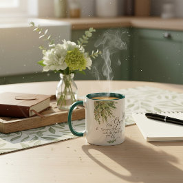 Moge God grijze, groene en gouden bladeren zijn Mok