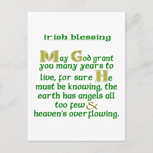 Moge God je vele jaren geven Briefkaart (Voorkant)