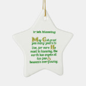 Moge God je vele jaren geven Keramisch Ornament (Rechts)