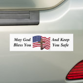 Moge God je zegen en je veilig houden. Bumpersticker (Op auto)