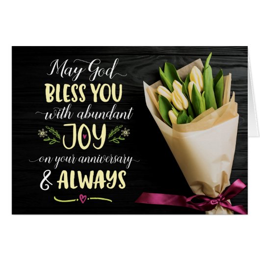 Moge God je zegenen met Joy op je Jubileum (Voorkant Horizontaal)