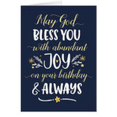 Moge God je zegenen met Joy op je verjaardag (Voorkant)