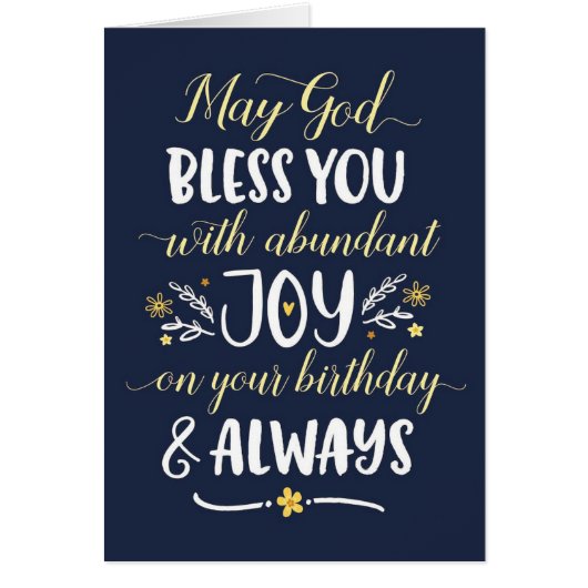 Moge God je zegenen met Joy op je verjaardag (Voorkant)