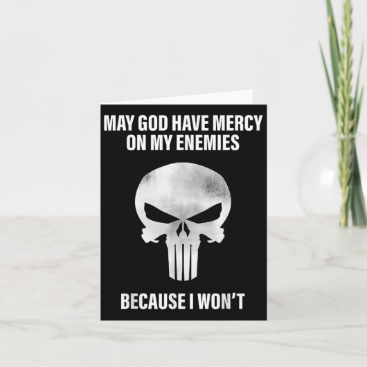 Moge God mijn vijanden genadig zijn, want ik ben h Kaart (Voorkant)