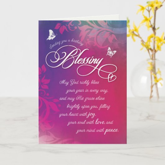 Moge God Richly Uw Jaar in elke richting Kaarten (Gele Bloem)