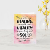 Moge God u genezing, kracht en vitaliteit brengen Kaart (Gele Bloem)