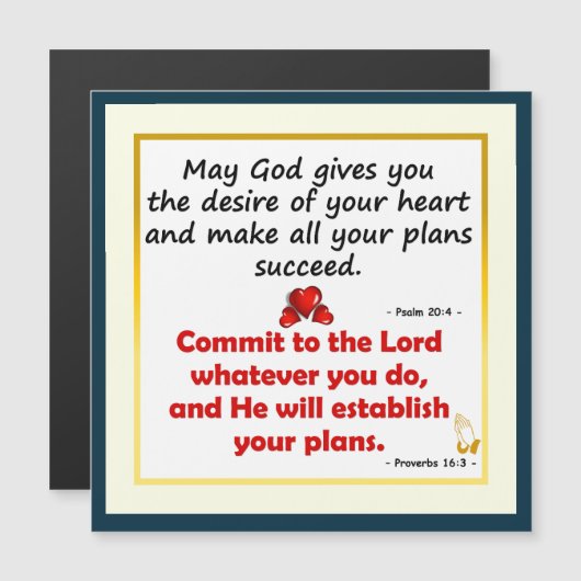 Moge God U het verlangen van Uw Hart Kaart geven (Voorkant / Achterkant)