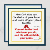 Moge God U het verlangen van Uw Hart Kaart geven (Voorkant / Achterkant)