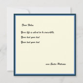 Moge God U het verlangen van Uw Hart Kaart geven (Achterkant)