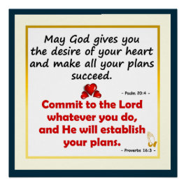 Moge God U het Verlangen van Uw Hart Poster geven