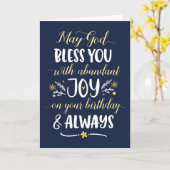 Moge God u op uw verjaardag zegenen met vreugde Kaart (Gele Bloem)