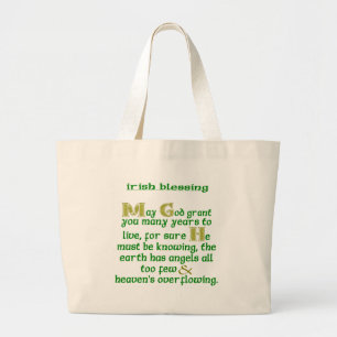 Moge God U Veelvuldige Jaren Gewen Ierse Zegen Grote Tote Bag