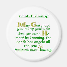 Moge God u vele jaren Ierse zegen schenken Magneet