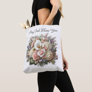 Moge God u zegenen Bloemenboeket Tas
