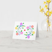 Moge God U zegenen met bloemen, wervelingen en een Kaart (Gele Bloem)