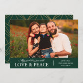 Moge God u zegenen met de Foto Liefde en Vrede Feestdagenkaart (Voorkant / Achterkant)