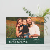 Moge God u zegenen met de Foto Liefde en Vrede Feestdagenkaart (Staand voorkant)