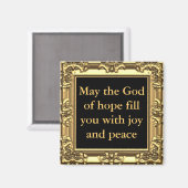 Moge God u zegenen met vreugde en vrede Magneet (Voorkant / Achterkant)