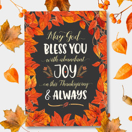 Moge God u zegenen met vreugde over Thanksgiving