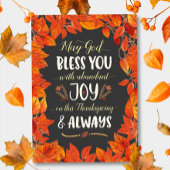 Moge God u zegenen met vreugde over Thanksgiving