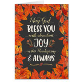 Moge God u zegenen met vreugde over Thanksgiving (Voorkant)