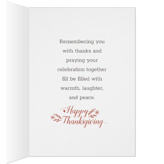 Moge God u zegenen met vreugde over Thanksgiving (Binnen (Rechts))