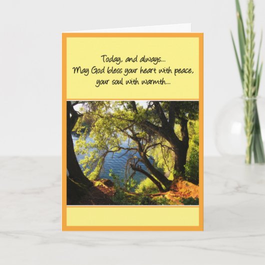 Moge God uw hart zegenen...Verjaardag Kaart (Voorkant)