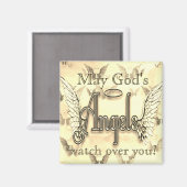 Moge God's Engelen over je waken! Magneet (Voorkant / Achterkant)