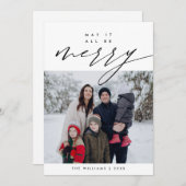 Moge het allemaal een vrolijk kerstfeest zijn Fami Feestdagenkaart (Voorkant / Achterkant)