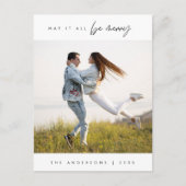 Moge het allemaal vrolijk zijn, kerst familie foto briefkaart (Voorkant)