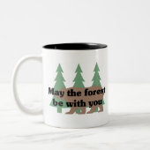 Moge het bos bij jou zijn tweekleurige koffiemok (Links)