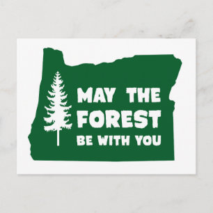 Moge het bos met je oregon zijn briefkaart