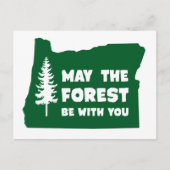 Moge het bos met je oregon zijn briefkaart (Voorkant)