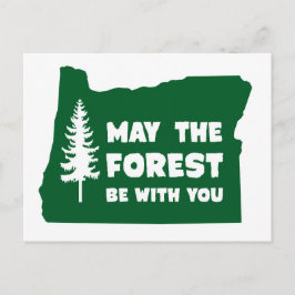 Moge het bos met je oregon zijn briefkaart