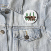 Moge het bos met uw knoop zijn ronde button 5,7 cm (In situ)