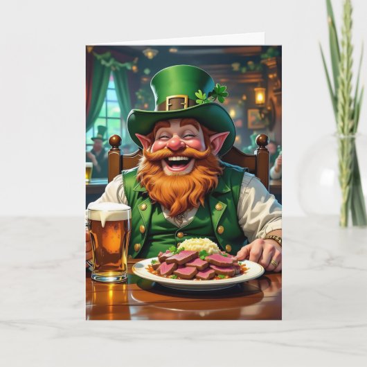 Moge het geluk van de Ieren met U zijn! St Pattys Kaart (Voorkant)