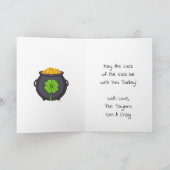 Moge het geluk van de Ieren met U zijn! St Pattys Kaart (Binnen)