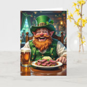 Moge het geluk van de Ieren met U zijn! St Pattys Kaart (Gele Bloem)