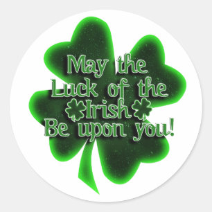 Moge het geluk van de Ierse St. Patrick's Day Ronde Sticker