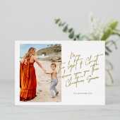 Moge het Licht van Christus op U schijnen Folie Feestdagenkaart (Staand Voorkant)