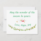 Moge het Wonder van Seizoen Uw tekst zijn Feestdagenkaart (Voorkant)