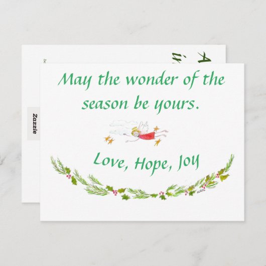 Moge het Wonder van Seizoen Uw tekst zijn Feestdagenkaart (Voorkant / Achterkant)