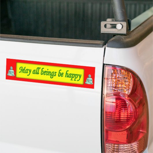 Moge iedereen gelukkig zijn - bumpersticker (Op Truck)