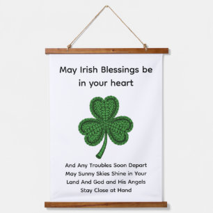 Moge Ierse Zegeningen in Uw Hart Zijn St. Patrick' Hangend Wandkleed